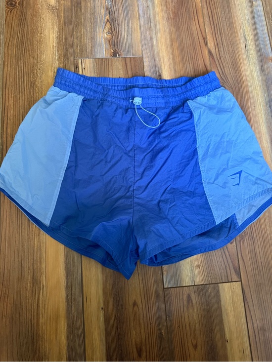 Gymshark Pants - Gymshark Women's Two-Tone Blue Athletic Shorts